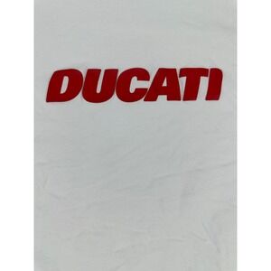 Ducati Corse Mens XL White Short Sleeve T-Shirt Red Logo Graphic Tee
